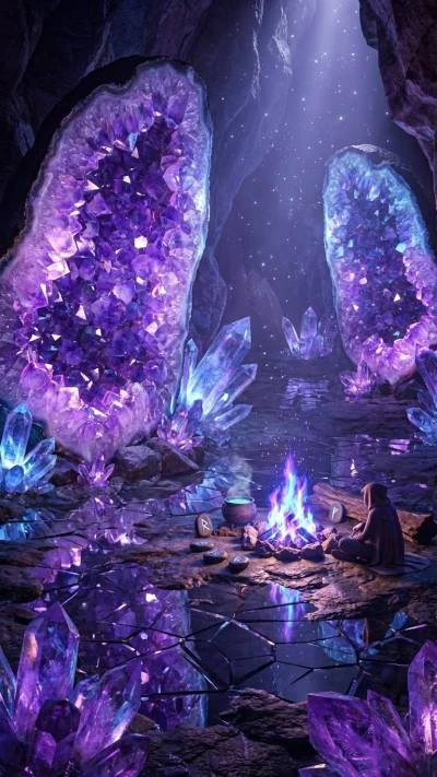 A man crystal cave