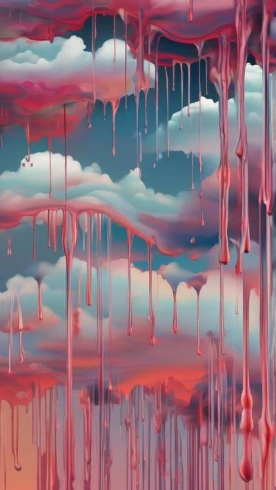 A_Painting_Of_Clouds_And_Pink_Paint_Abstract_9-16_123