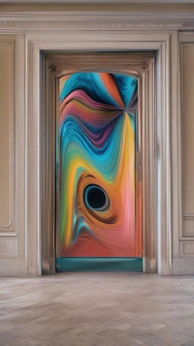 A_Colorful_Door_With_A_Large_Painting_Abstract_9-16_92