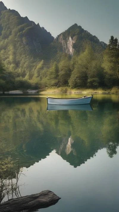 A_Boat_On_A_Lake_Minimalist_9-16_05