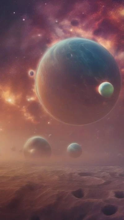 A_Group_Of_Planets_In_The_Sky_Space & Galaxy_9-16_55