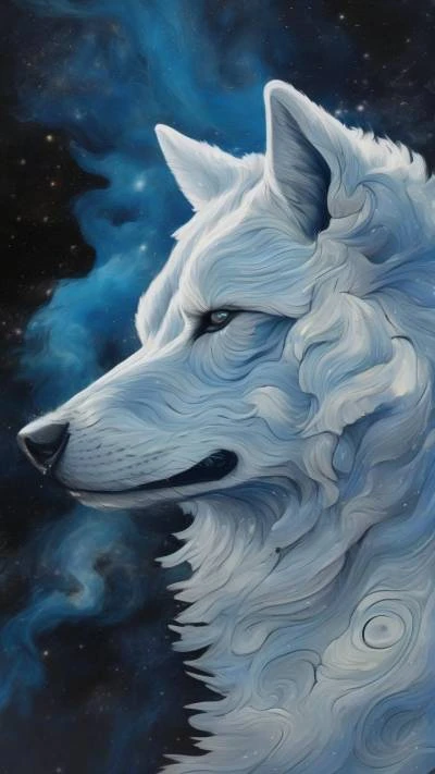 A_White_Wolf_With_Blue_Eyes_And_Art & Illustration_9-16_180