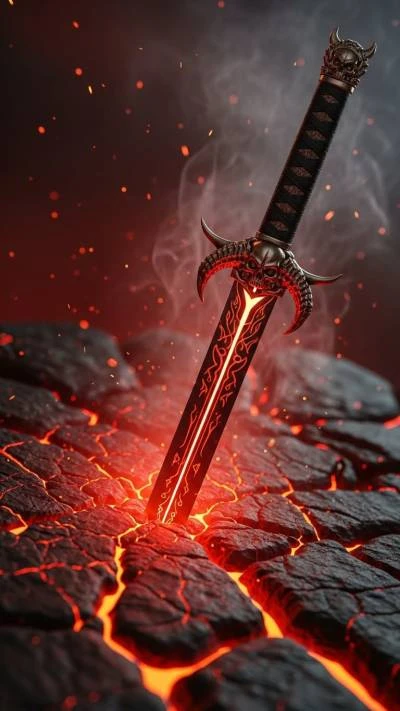 A demonic katana