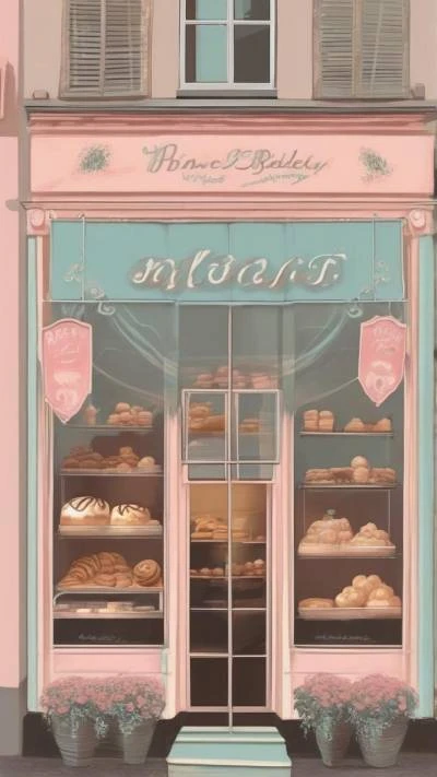 A_Bakery_With_A_Pink_Facade_And_Art & Illustration_9-16_22
