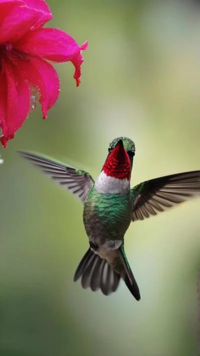A_Humming_Hummingbird_Flying_Towards_A_Nature_9-16_64