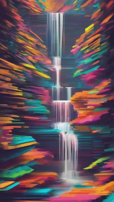 A_Waterfall_With_Colorful_Paint_Streaks_Abstract_9-16_284
