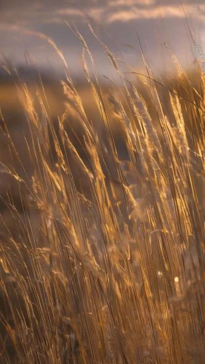 A Field Of Tall Grass With The Nature