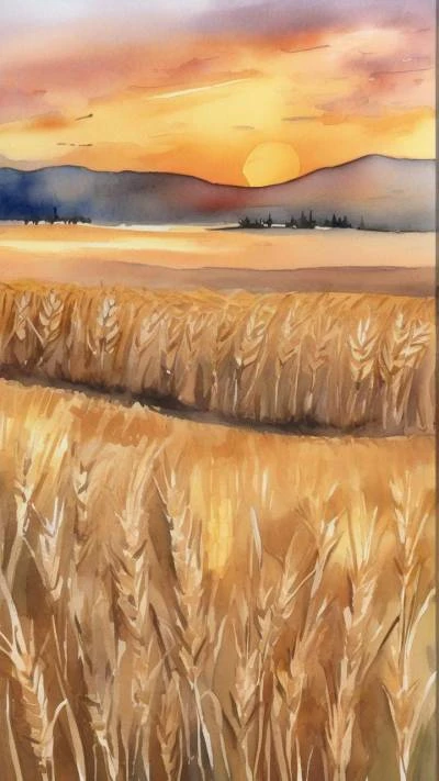 A_Painting_Of_A_Wheat_Field_At_Art & Illustration_9-16_133