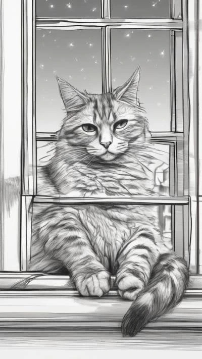 A_Cat_Sitting_On_A_Window_Si_Art & Illustration_9-16_84