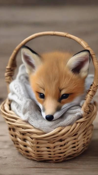 A_Small_Fox_In_A_Basket_Animals_9-16_121