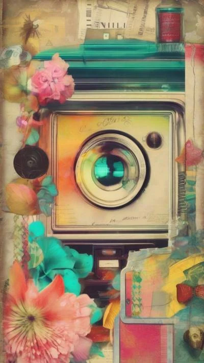 A_Camera_With_Flowers_And_A_Flower_Art & Illustration_9-16_26