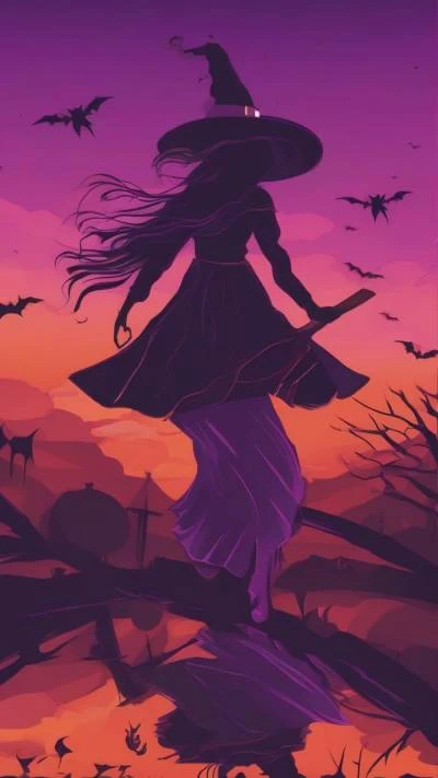 A_Witch_Flying_Through_The_Air_With_Seasonal & Holiday_9-16_40