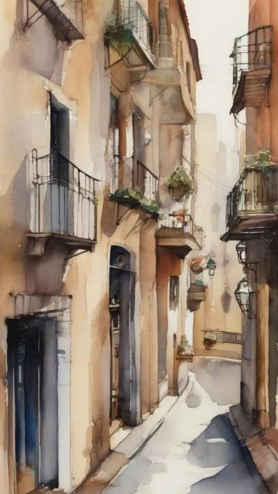 A_Painting_Of_A_Street_In_The_Art & Illustration_9-16_157