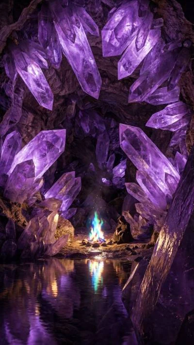 A crystal cave