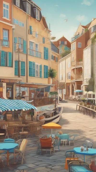 A_Painting_Of_A_Street_With_Tables_Seasonal & Holiday_9-16_19