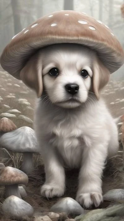 A_Puppy_With_A_Mushroom_On_Its_Head_9-16_135