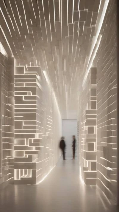 A_White_Hallway_With_A_Long_White_Abstract_9-16_77
