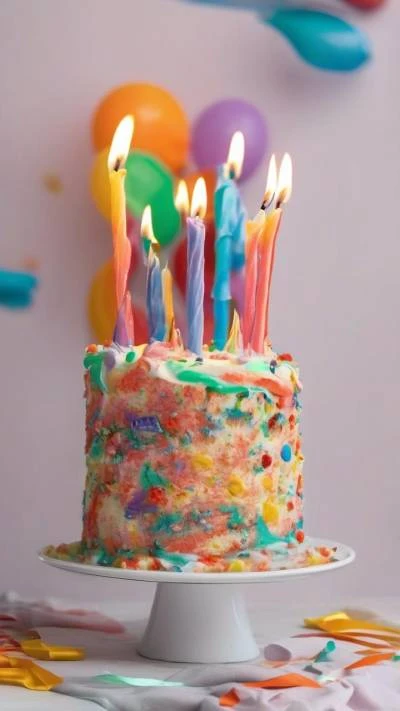 A_Birthday_Cake_With_Candles_On_Top_Food & Drinks_9-16_10
