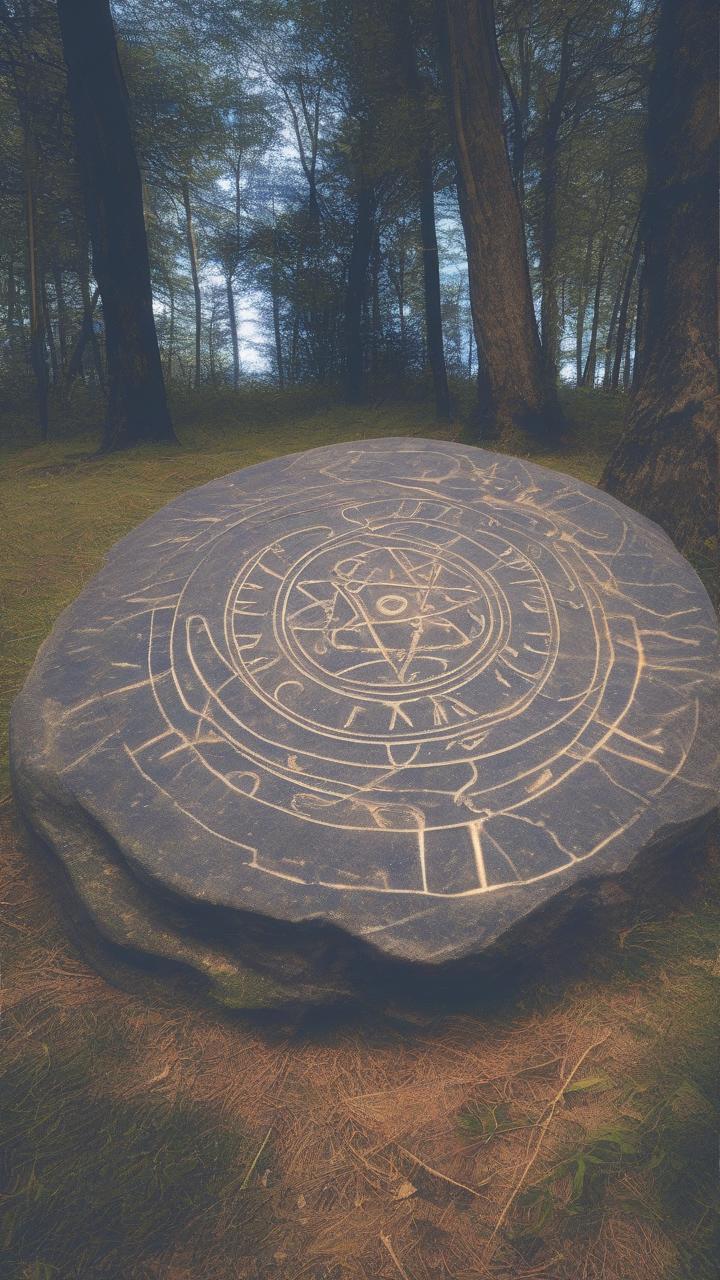 A_Stone_With_A_Circular_Design_On_Fantasy_9-16_121